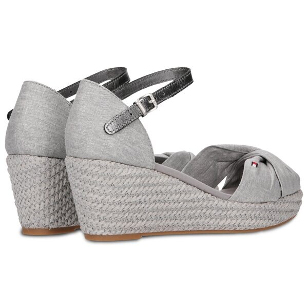Damskie sandały TOMMY HILFIGER ELBA 43C1 ICONIC ELBA METALLIC CANVAS fw0fw04079018 kolor szary