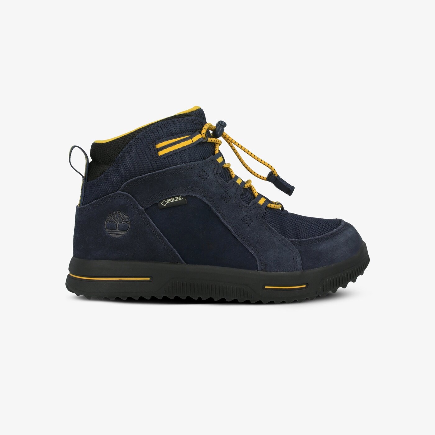 Dziecięce buty outdoor / trekkingowe TIMBERLAND CITY STOMP BUNGEE MID GTX tb0a21dh0191 kolor granatowy