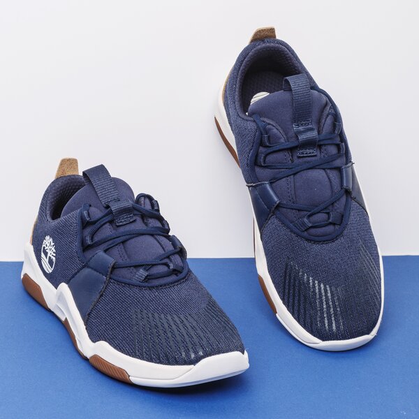 Dziecięce sneakersy (buty) TIMBERLAND EARTH RALLY FLEXIKNIT OX tb0a2drg0191 kolor granatowy