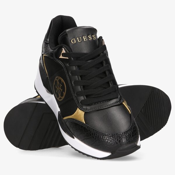 Damskie sneakersy (buty) GUESS TESHA fl5tespel12blkgo kolor czarny