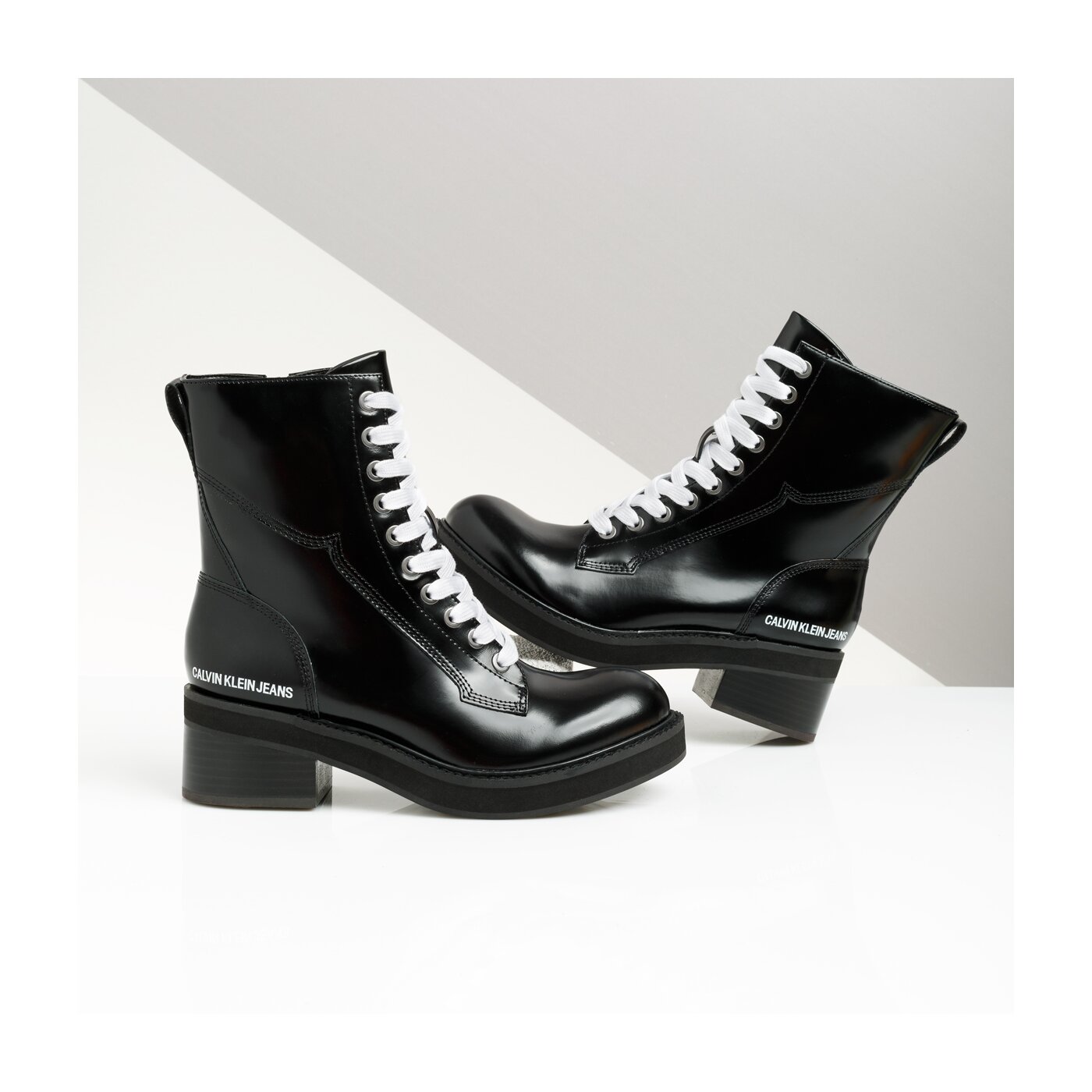 Damskie botki / sztyblety CALVIN KLEIN EBBA r0762blk kolor czarny