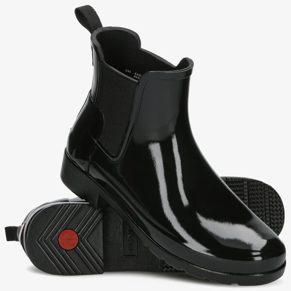 Damskie kalosze (buty gumowe) HUNTER W ORG REFINED CHELSEA GLOSS wfs1017rgl-blk kolor czarny