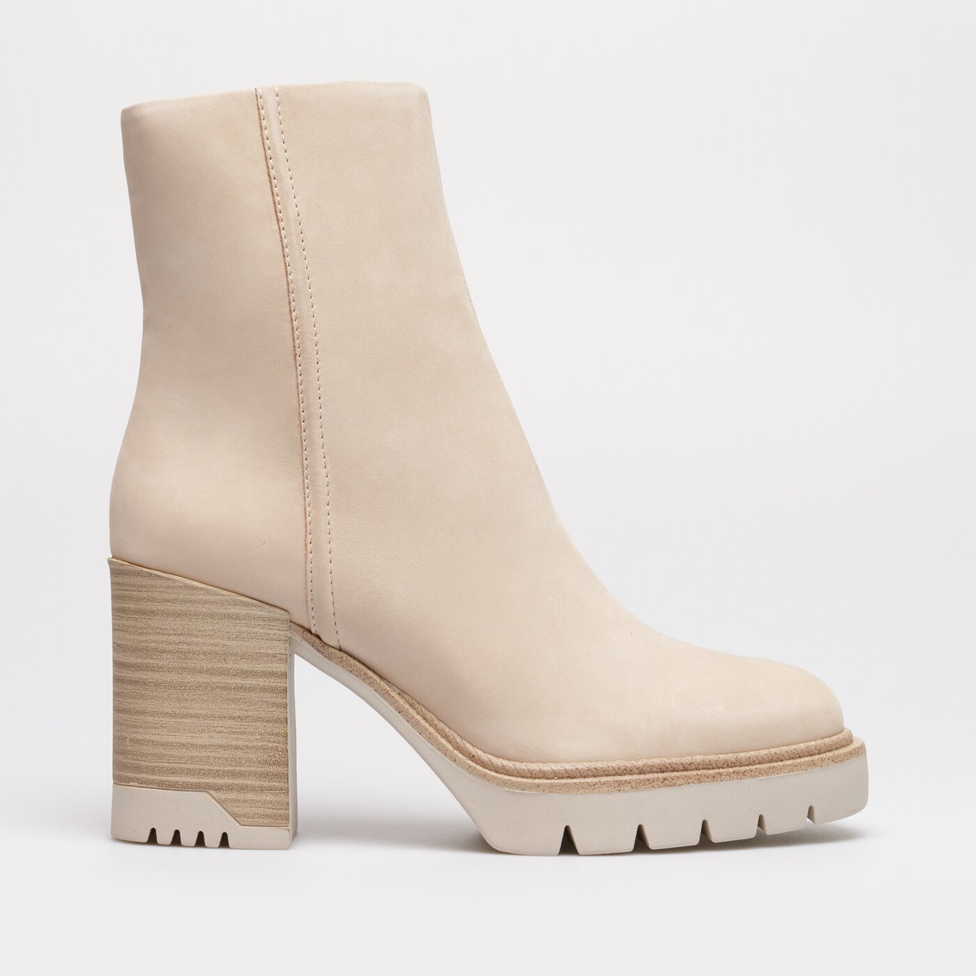 Damskie botki / sztyblety TAMARIS BOOTS 90 IVORY 1-1-25411-29-418 kolor beżowy