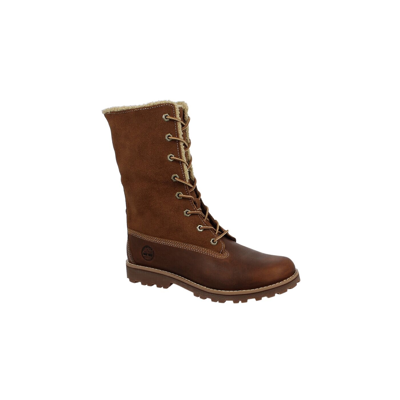 Dziecięce trapery TIMBERLAND SHEARLING 6 INCH BOOT 50919 kolor brązowy