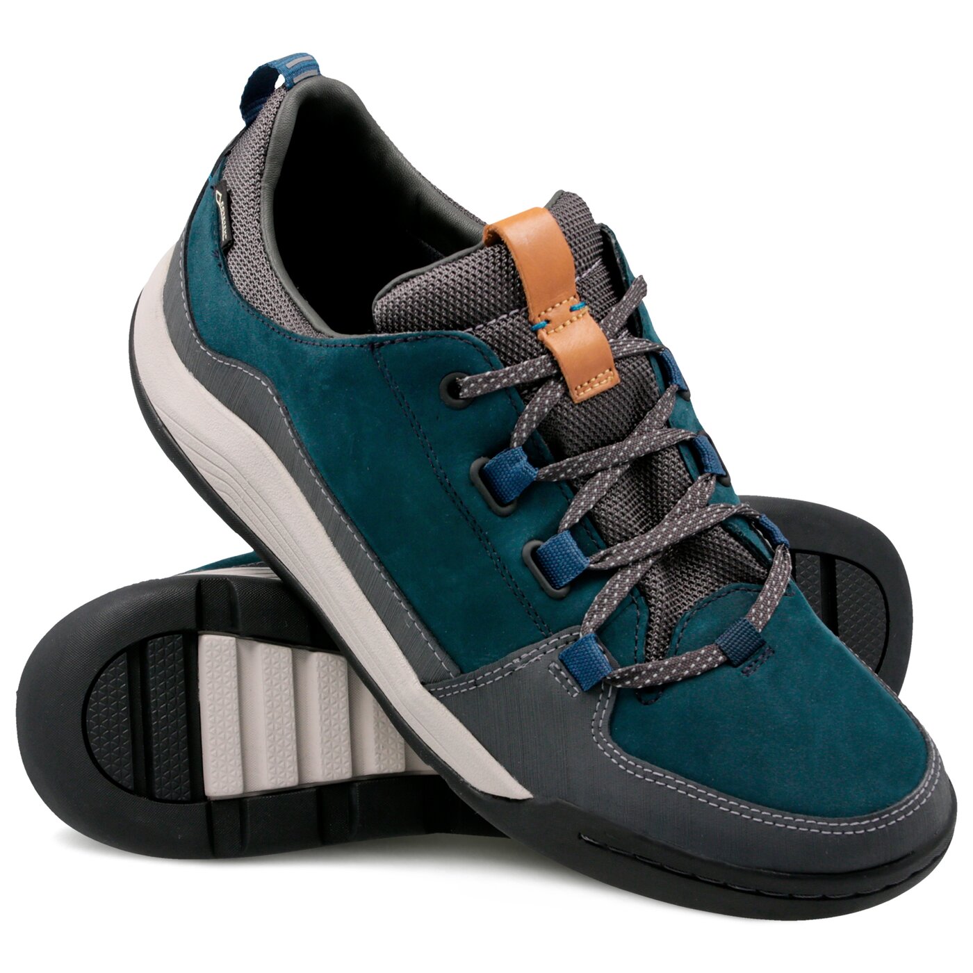 Męskie sneakersy (buty) CLARKS ASHCOMBERUNGTX 26135411 kolor granatowy