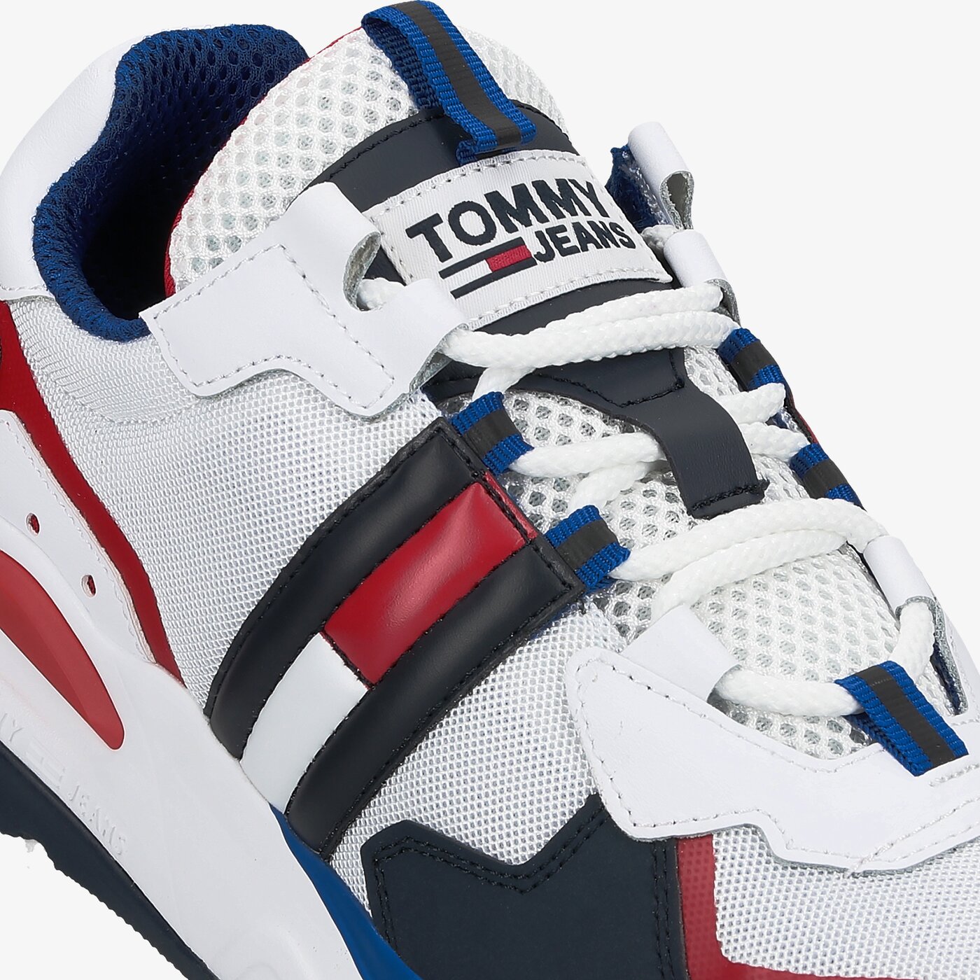Męskie sneakersy (buty) TOMMY HILFIGER TOMMY JEANS COOL RUNNER em0em004840k9 kolor biały