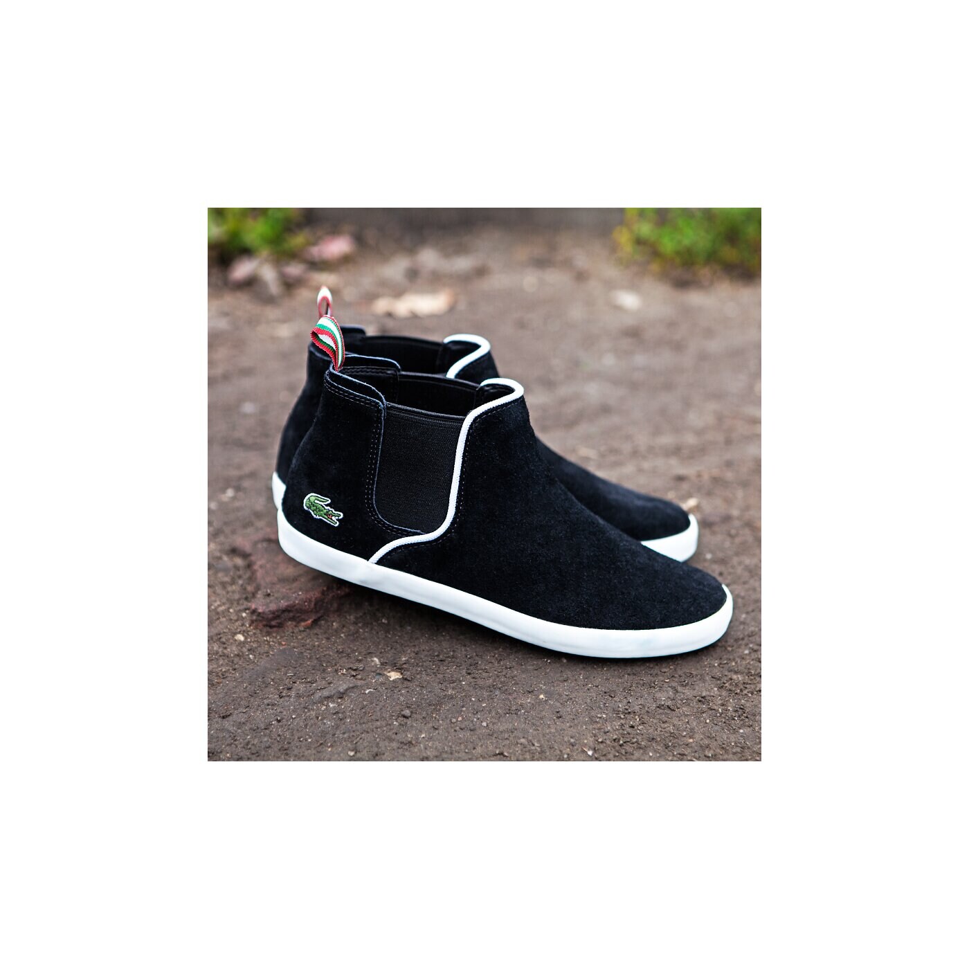 Damskie mokasyny i półbuty LACOSTE ZIANE CHELSEA CRT 728spw101702h kolor czarny