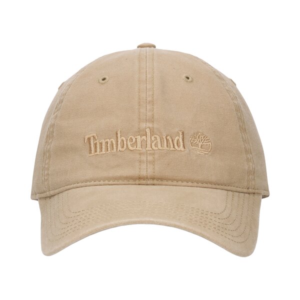 Damska czapka z daszkiem TIMBERLAND CZAPKA COTTON CANVAS tb0a1e9i9181 kolor beżowy