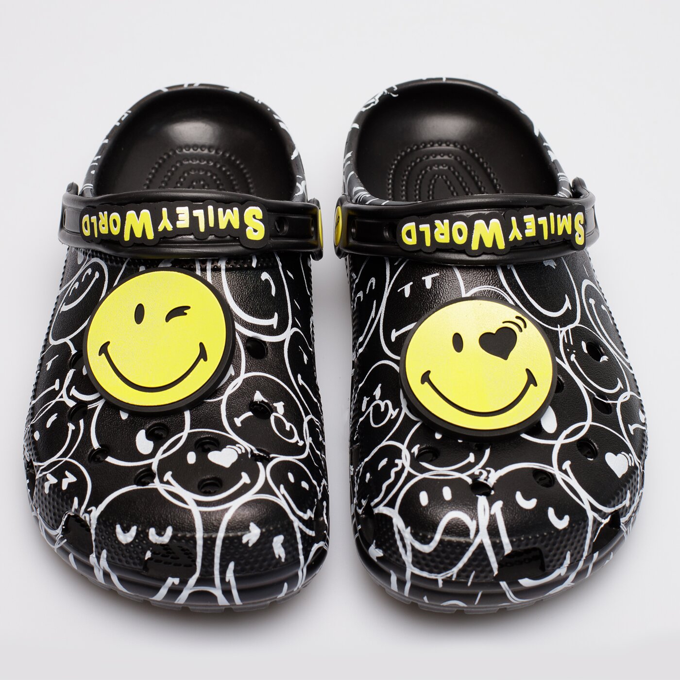 Damskie klapki CROCS SMILEY 207971-0c4 kolor multicolor