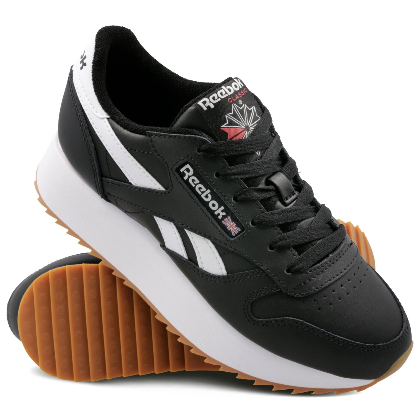 Damskie sneakersy (buty) REEBOK CL LTHR DOUBLE  dv3631 kolor czarny