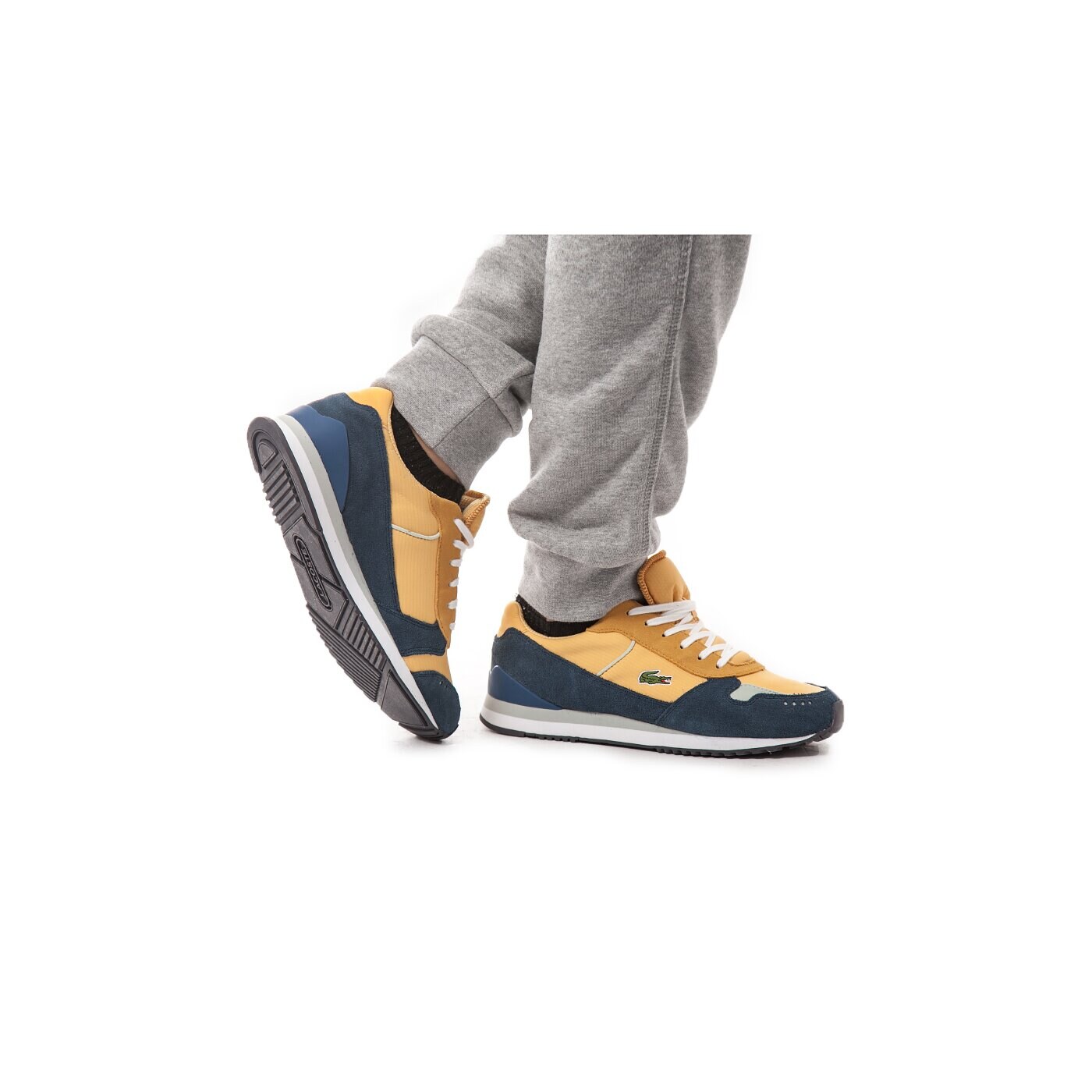 Męskie sneakersy (buty) LACOSTE TRAJET MR  729lem2005325 kolor pomarańczowy