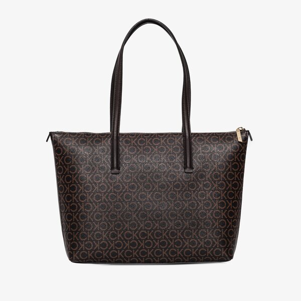 Damska torebka CALVIN KLEIN TOREBKA SHOPPER MD MONO k60k6098870hd kolor brązowy