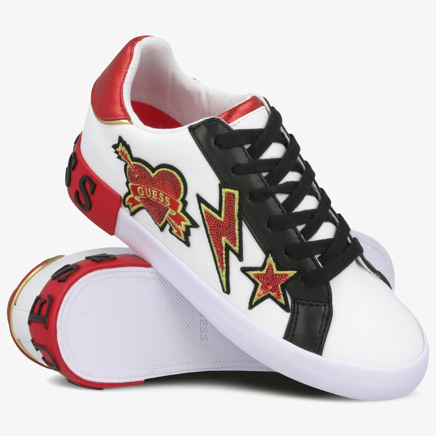 Damskie trampki GUESS PATH fl8pahele12white kolor biały