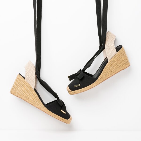 Damskie sandały LAUREN RALPH LAUREN HOLLIE ESPADRILLES CASUAL 802729795001 kolor czarny