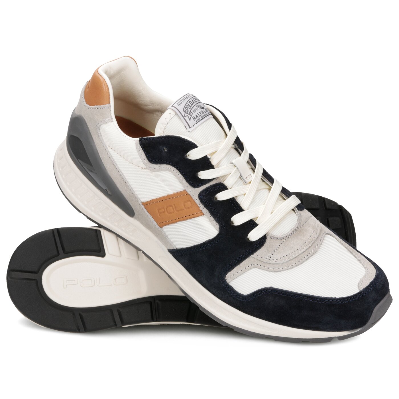 Męskie trampki POLO RL TRAIN100 CLS SNEAKERS ATHLETIC SHOE NEWPORT NAVY NYL 809710298001 kolor biały