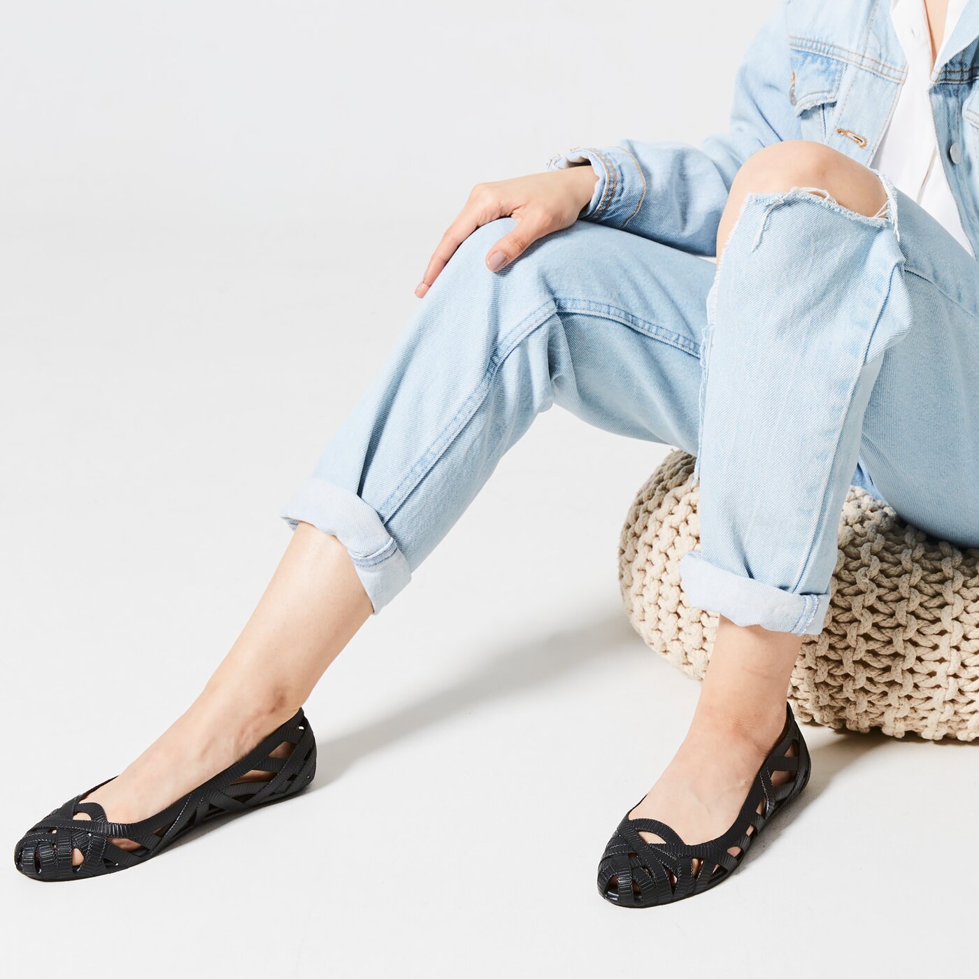 Damskie baleriny (buty) MELISSA JEAN + JASON WU VI AD  3228850804 kolor czarny