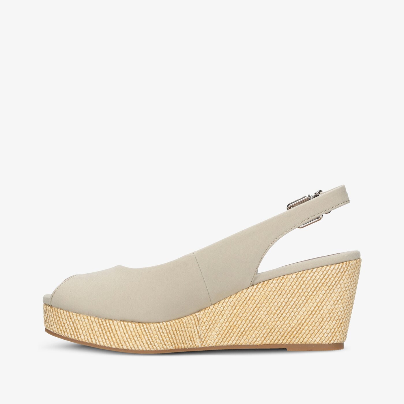 Damskie szpilki / czółenka TOMMY HILFIGER ICONIC ELBA SLING BACK WEDGE fw0fw04788aep kolor beżowy
