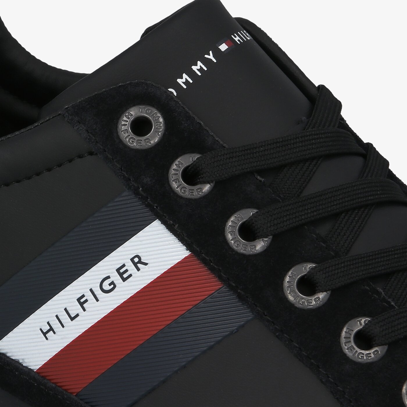 Męskie sneakersy (buty) TOMMY HILFIGER ROYAL 12C CORPORATE MATERIAL MIX CUPSOLE fm0fm02989bds kolor czarny