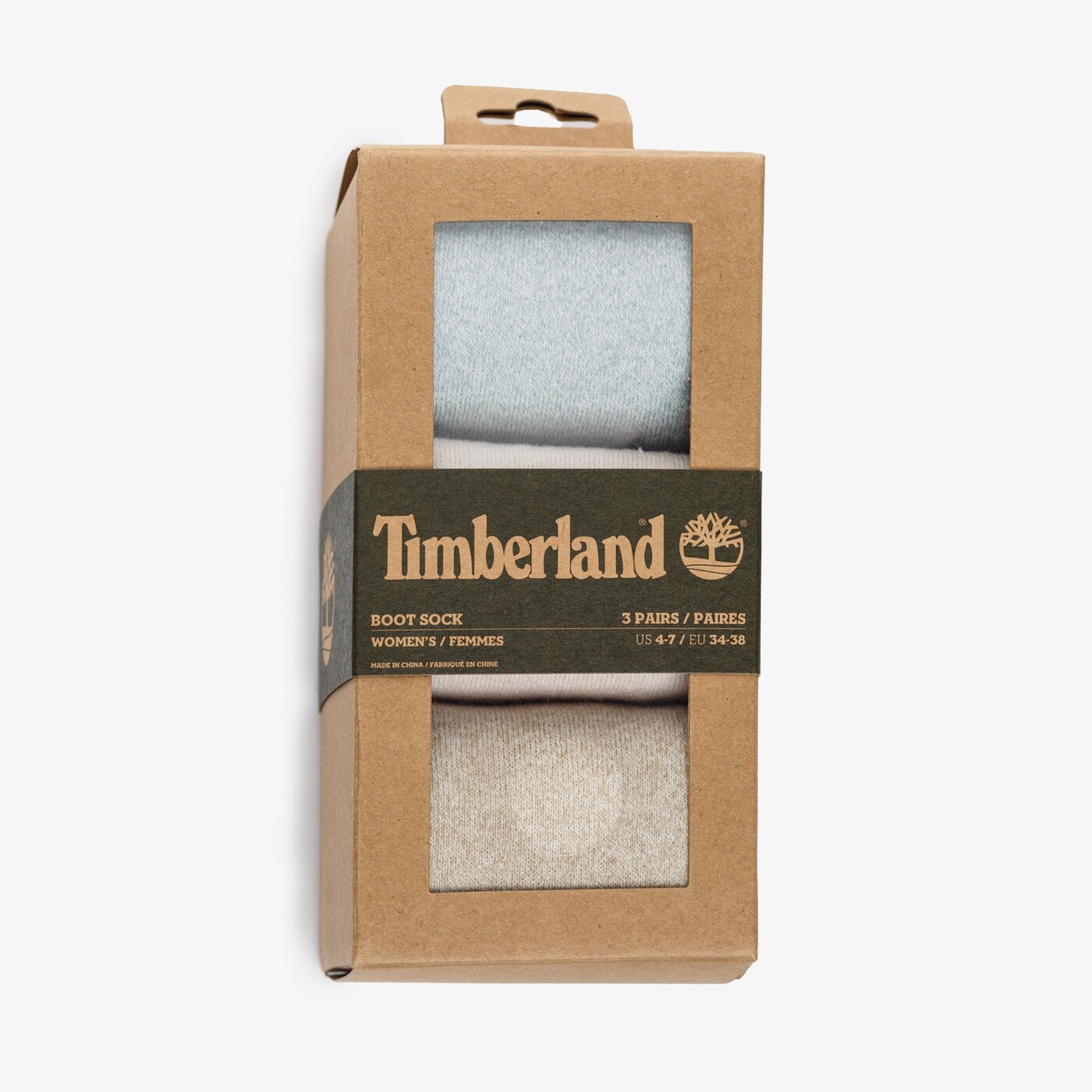 Damskie skarpetki TIMBERLAND SKARPETY 3PP RIB MARLED GIFTBOX tb0a1evbm051 kolor multicolor