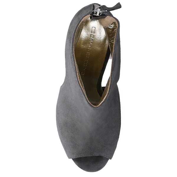 Damskie buty za kostkę BALDOWSKI BY ZIEŃ BOTEK ZAMSZ POPIELATY z007952876007 kolor szary
