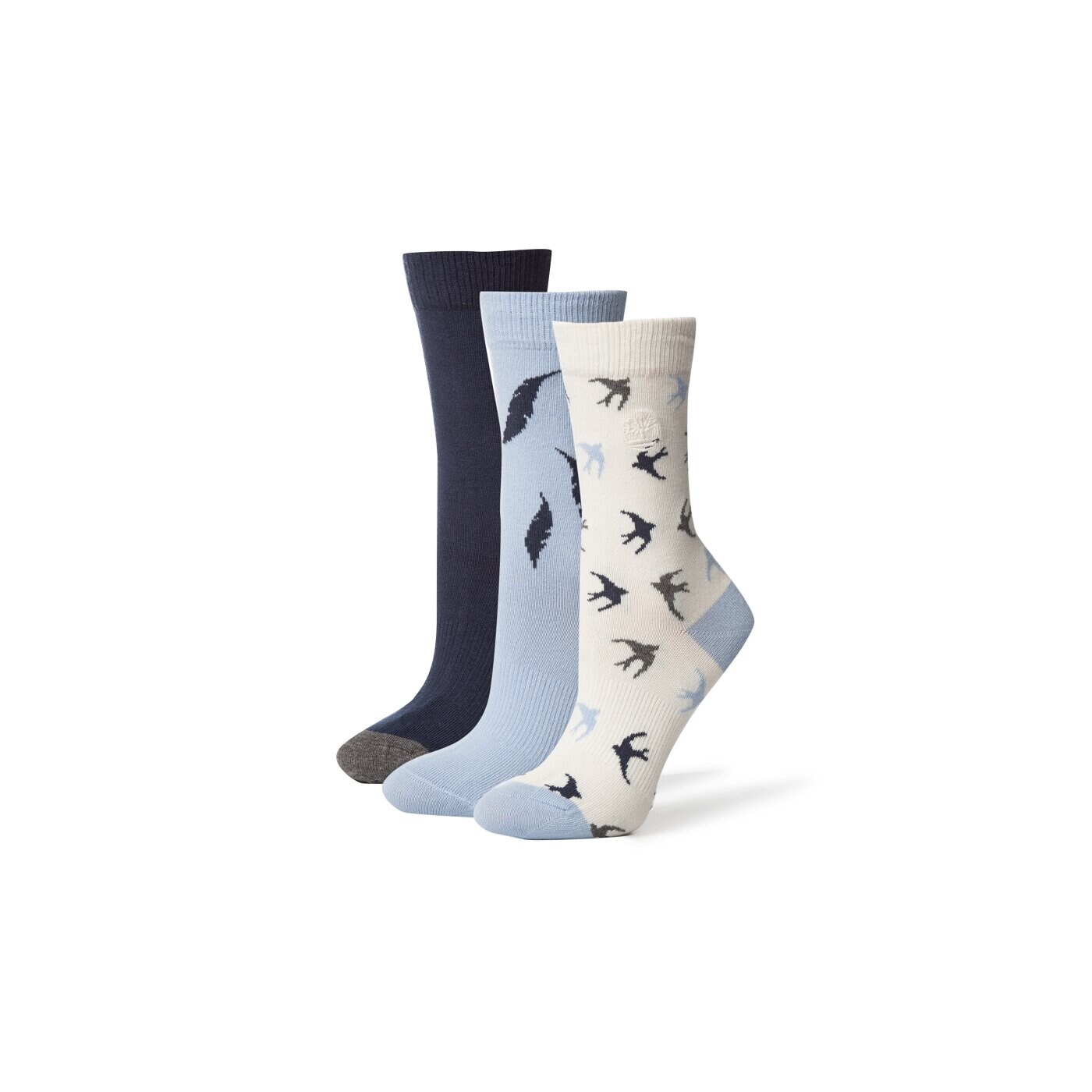 Damskie skarpetki TIMBERLAND SKARPETY 3PP BARETTS POND SEASONAL CREW j0313473 kolor niebieski