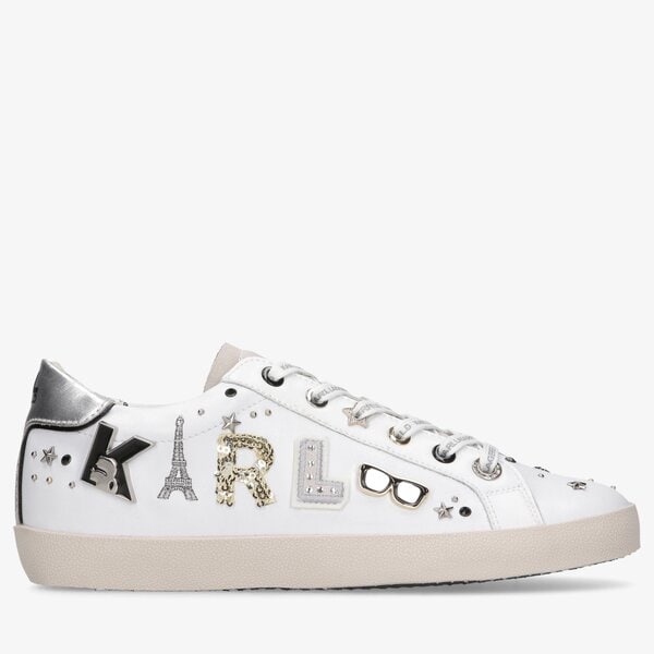 Damskie trampki KARL LAGERFELD SKOOL KARL PARIS BADGE LO kl60117011 kolor biały