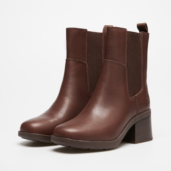 Damskie botki / sztyblety TIMBERLAND BELLEVAUX MID CHELSEA BOOT tb0a424xw011 kolor brązowy