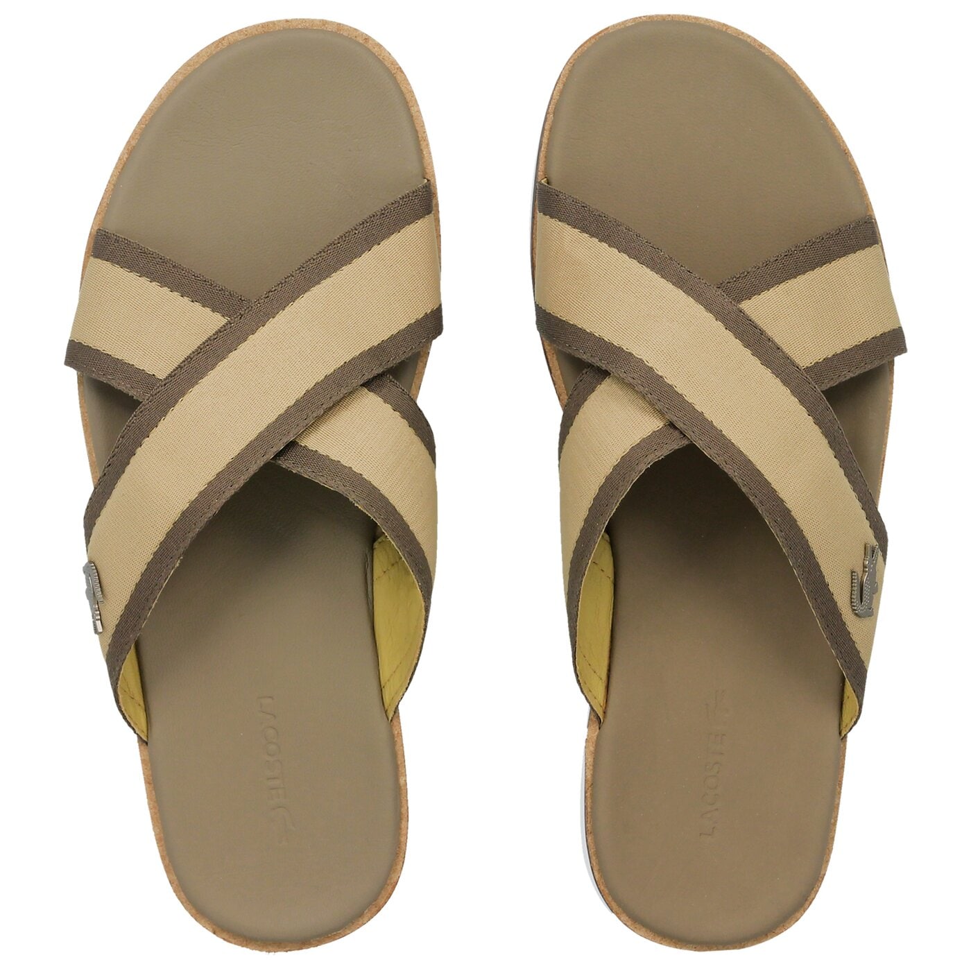 Męskie klapki LACOSTE COUPRI 118 1 735cam00144d8 kolor brązowy