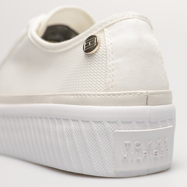 Damskie sneakersy (buty) TOMMY HILFIGER PLATFORM VULCANIZED SNEAKER fw0fw07156ybl kolor biały