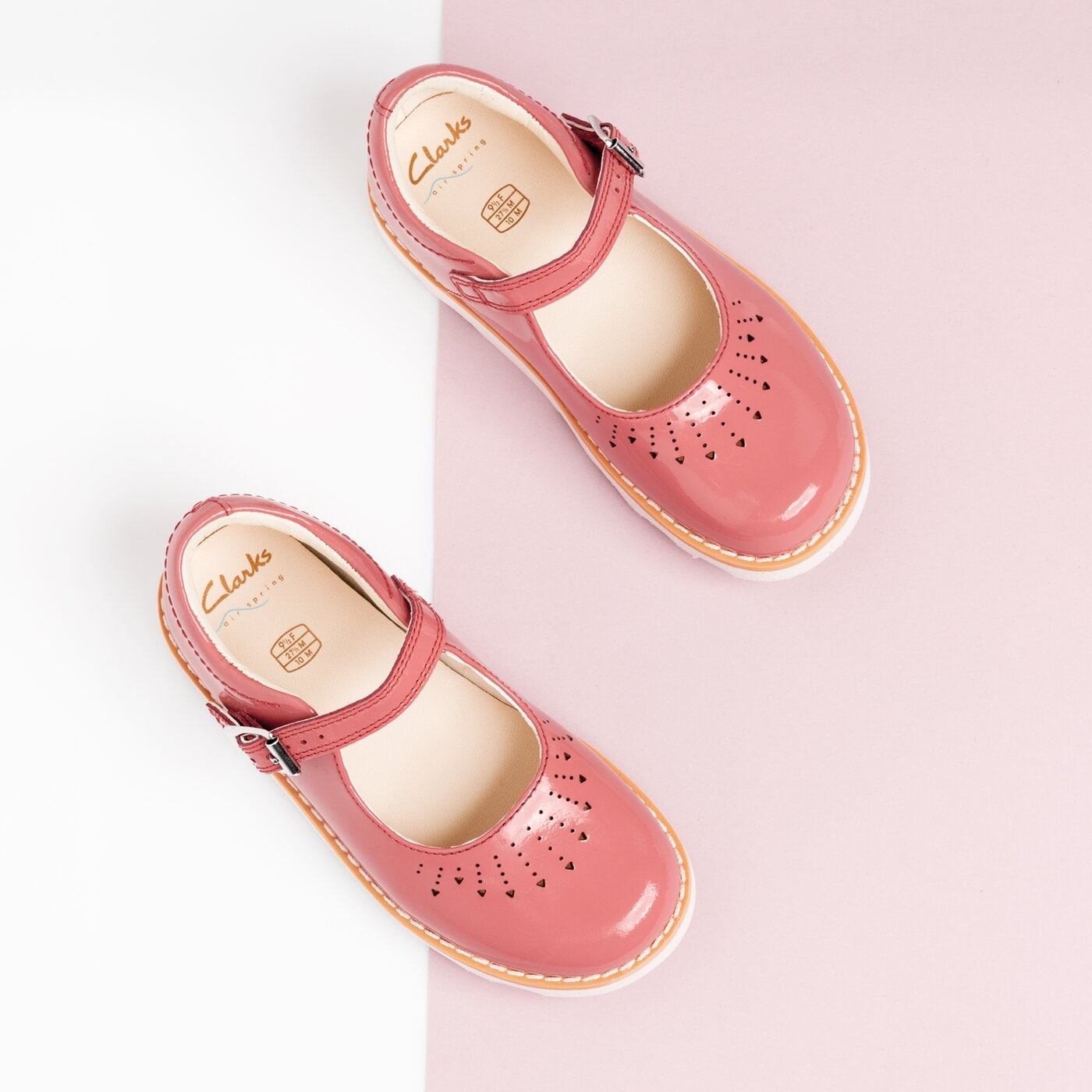 Dziecięce sandały / klapki CLARKS CROWN JUMP T 26141125 kolor różowy