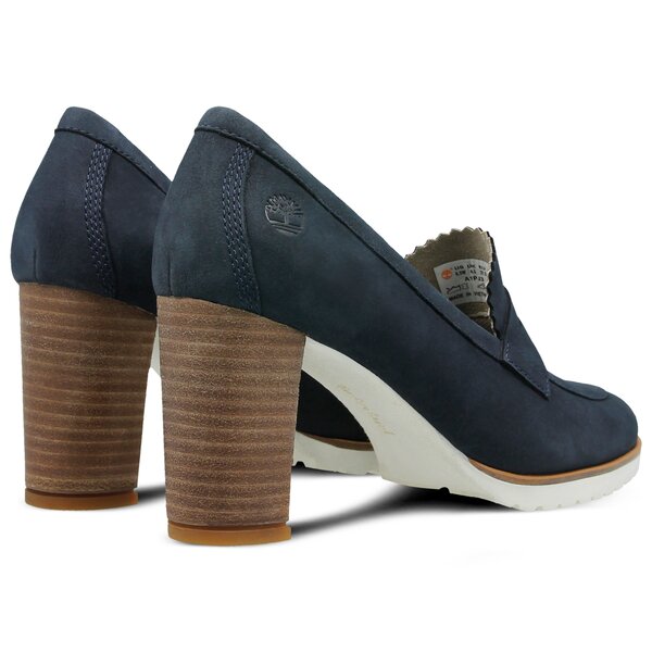 Damskie szpilki / czółenka TIMBERLAND LESLIE ANNE MOCASSIN PUMP a1pj3 kolor granatowy