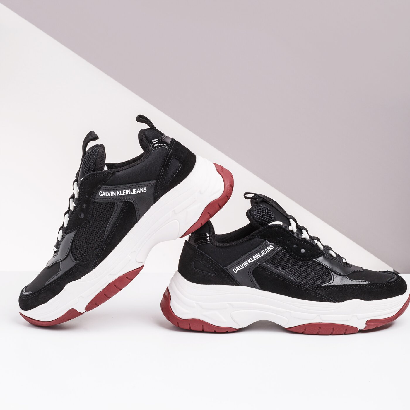 Damskie sneakersy (buty) CALVIN KLEIN MAYA r0802001 kolor czarny