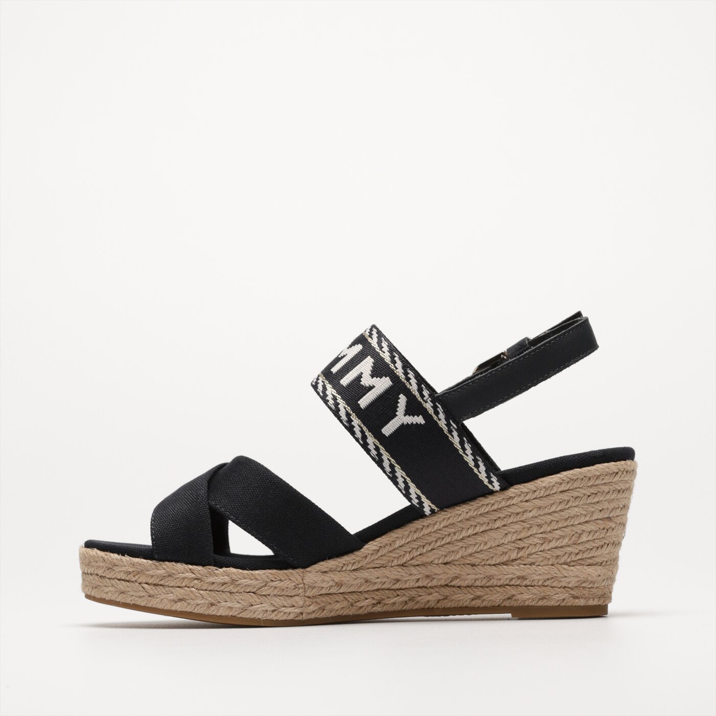 Damskie szpilki / czółenka TOMMY HILFIGER SEASONAL WEBBING MID WEDGE fw0fw07091dw6 kolor granatowy