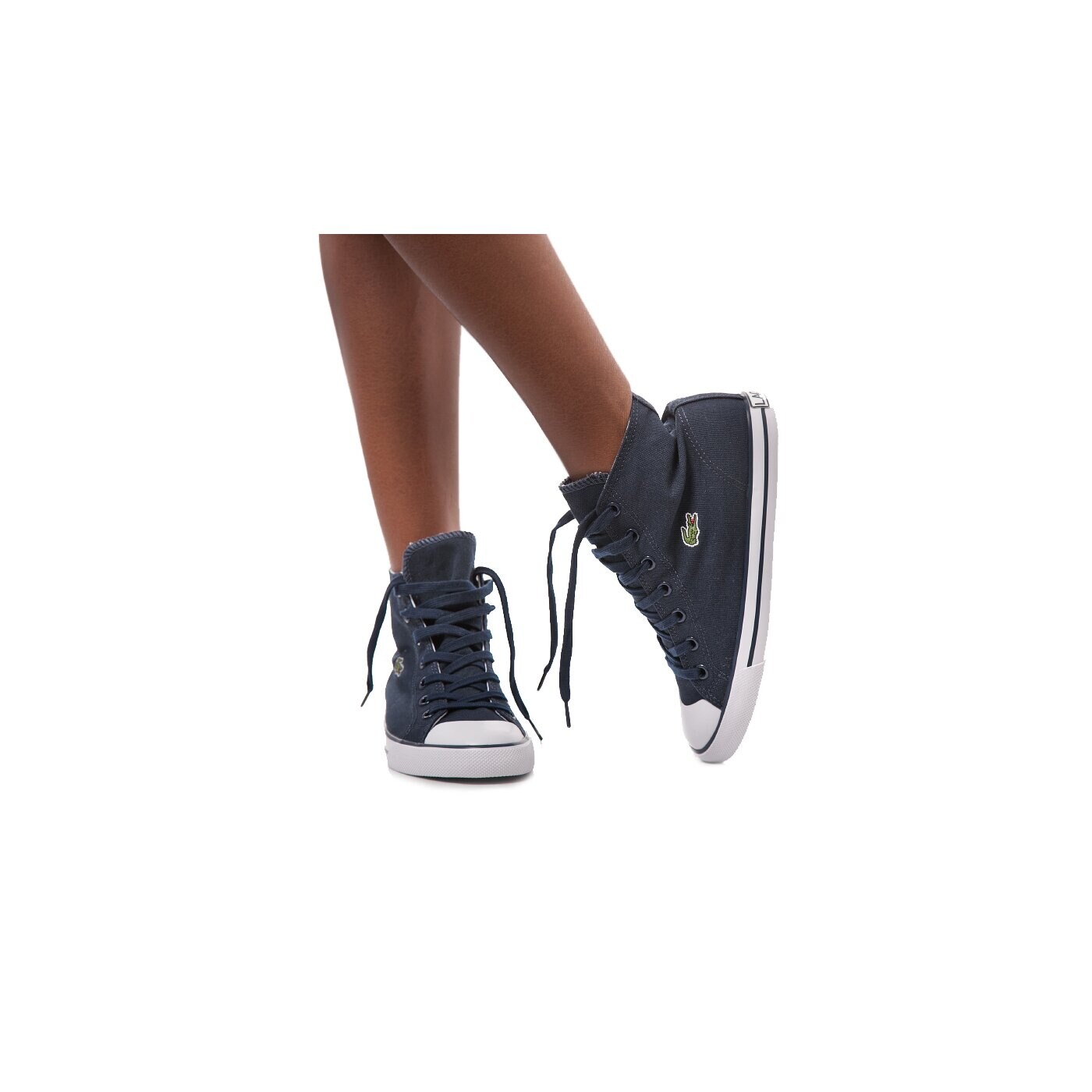 Damskie trampki LACOSTE L27 MID LCR2  729spw1041db4 kolor granatowy