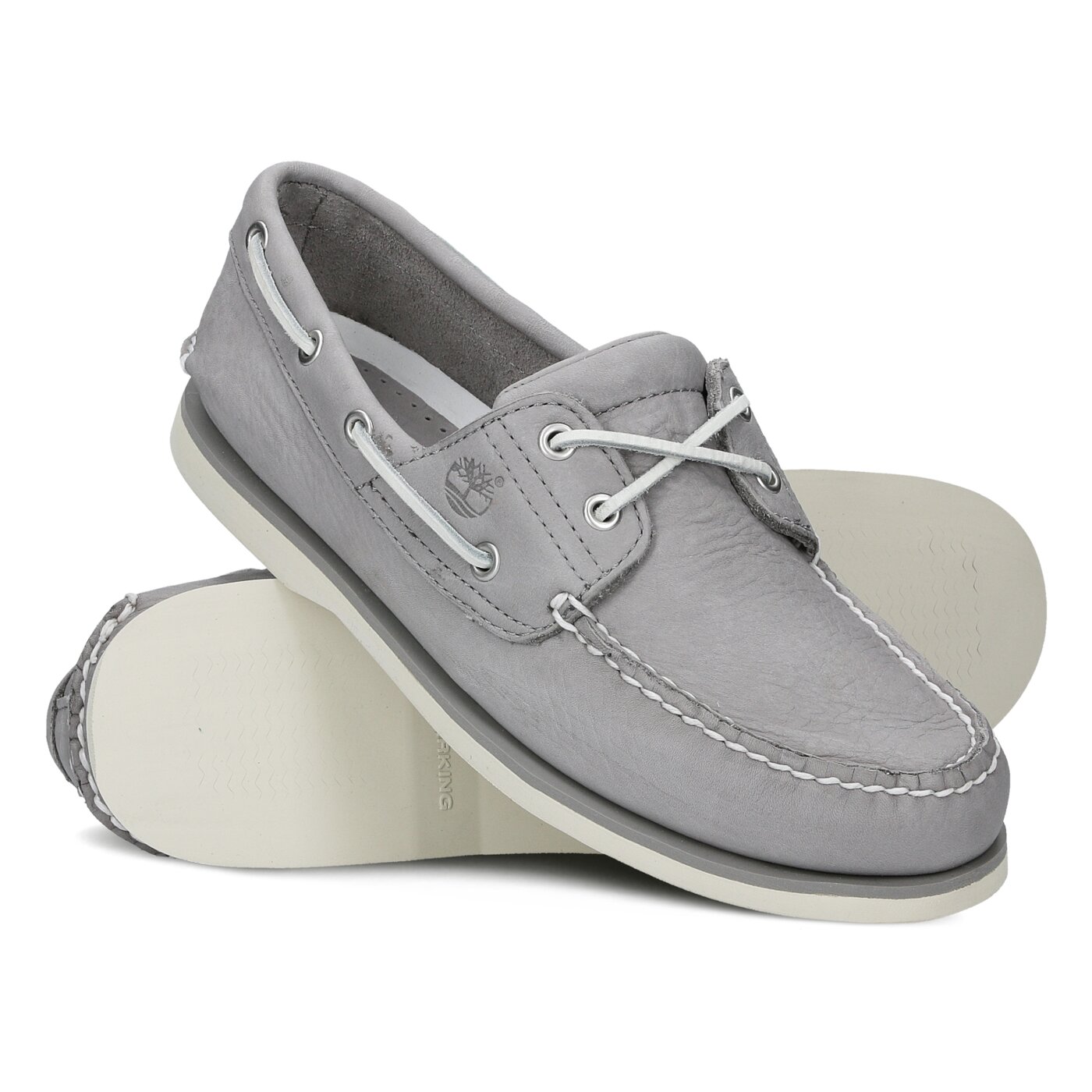 Męskie mokasyny TIMBERLAND CLASSIC BOAT 2 EYE a1fi6 kolor szary