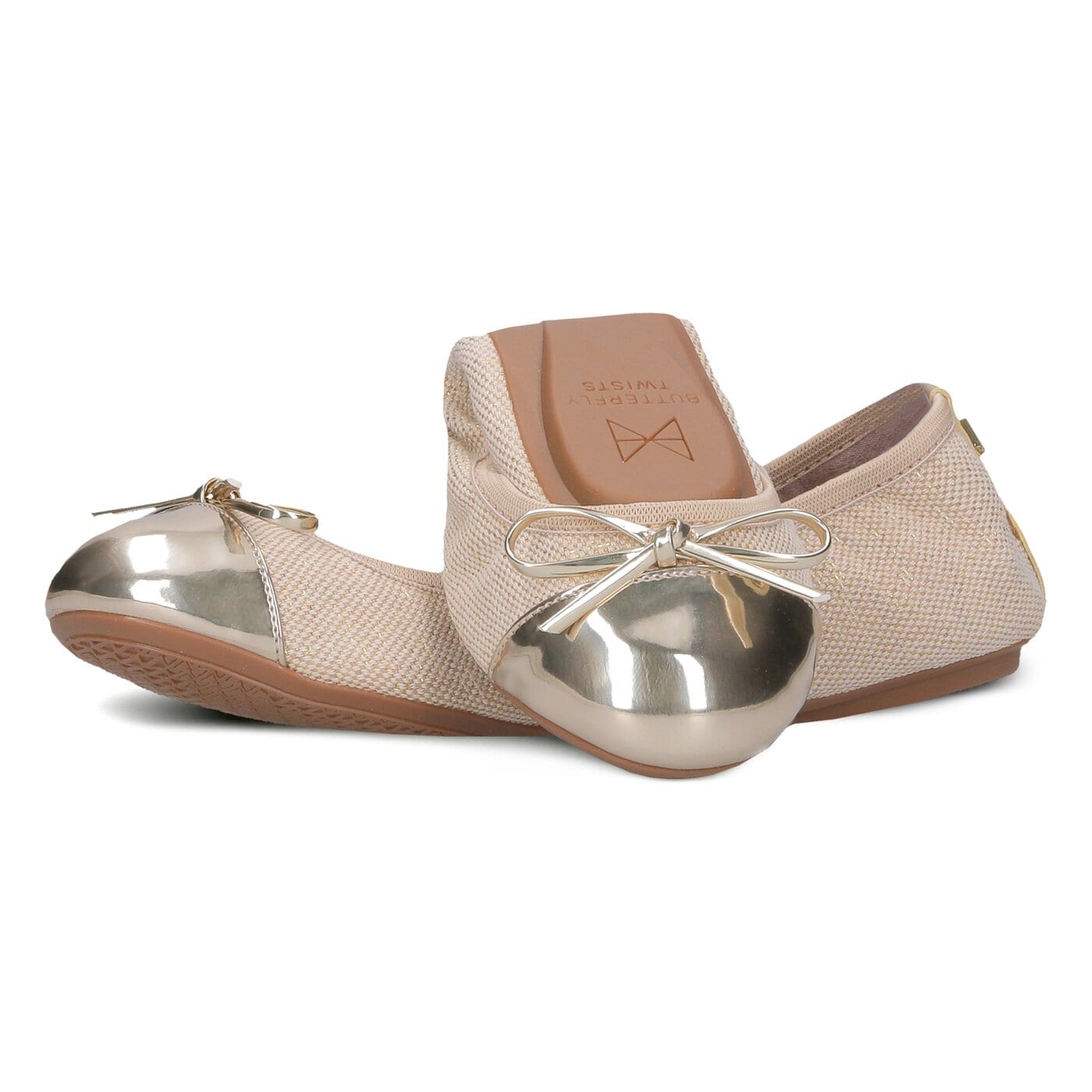 Damskie baleriny (buty) BUTTERFLY TWISTS OLIVIA bt21-036-098 kolor beżowy