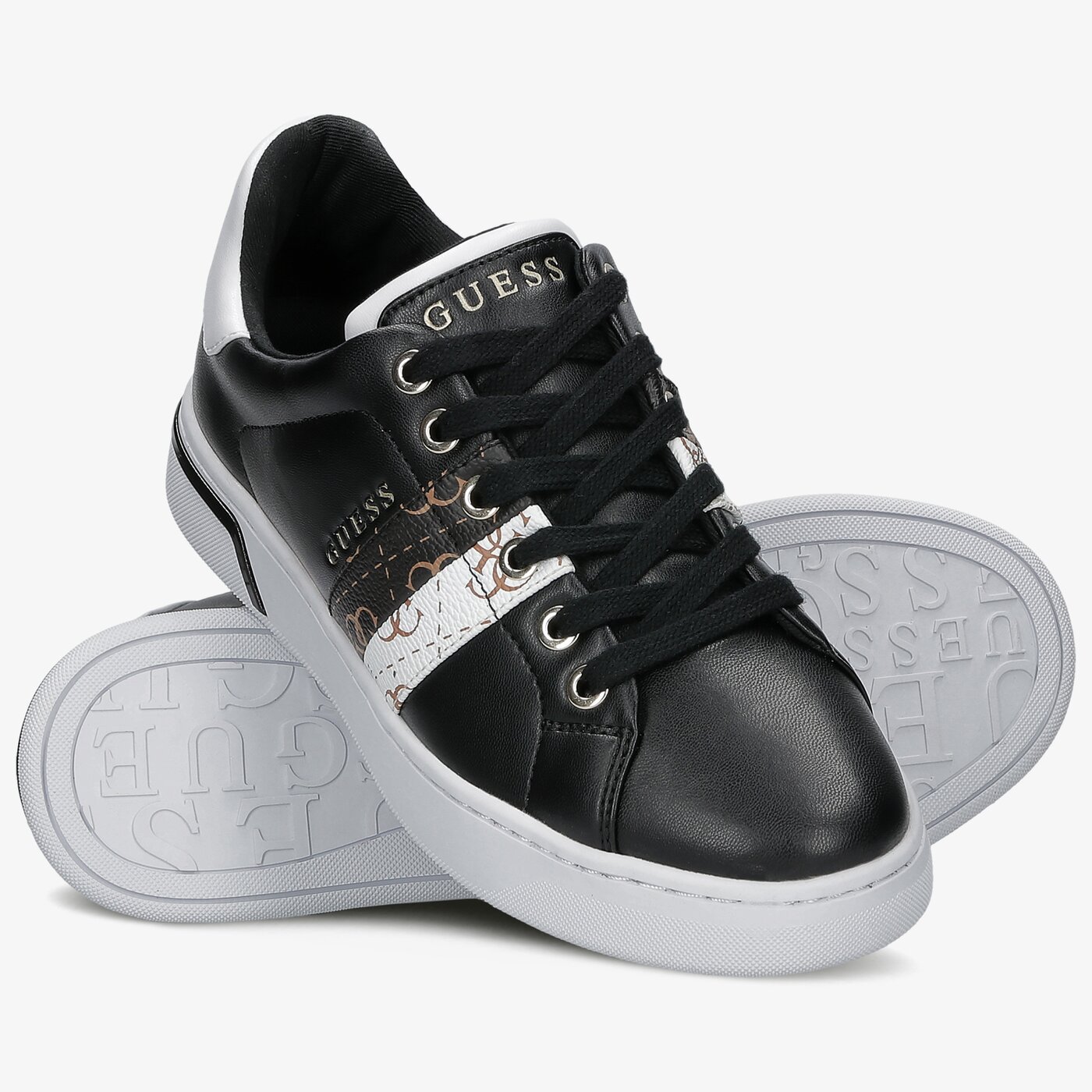 Damskie trampki GUESS REEL fl5reeele12blkbl kolor czarny