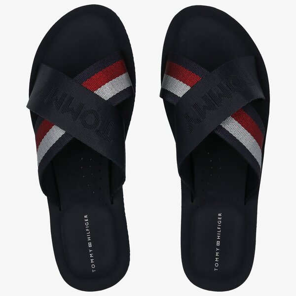 Damskie klapki TOMMY HILFIGER TOMMY STRAP COMFY BEACH SANDAL fw0fw04984dw5 kolor granatowy