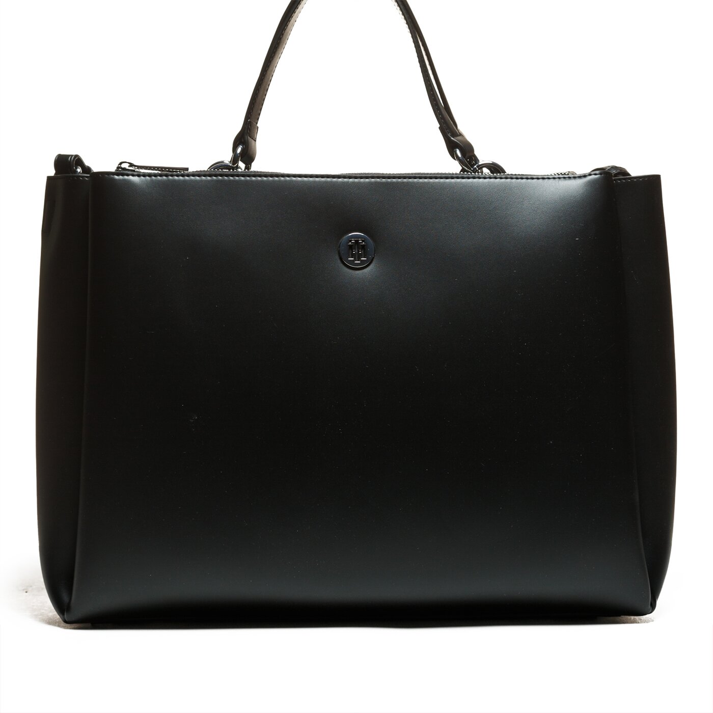 Damska torebka TOMMY HILFIGER TOREBKA EFFORTLESS TOMMY SATCHEL aw0aw05676002 kolor czarny