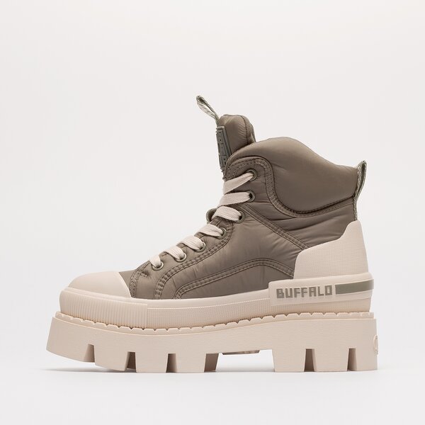 Damskie trampki BUFFALO RAVEN LACEUP MID 1630798 kolor khaki