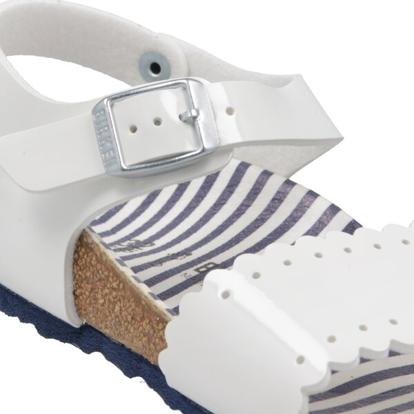 Dziecięce sandały / klapki BIRKENSTOCK MILA NAUTICAL STRIPES WHITE  1013522 kolor biały