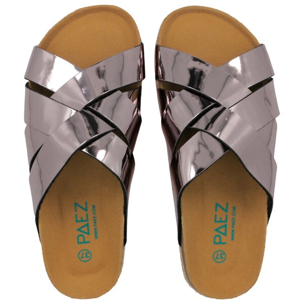 Damskie klapki PAEZ BIO SANDAL CROSS SPARK 1932723s3701-050 kolor srebrny