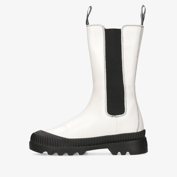 Damskie botki / sztyblety KARL LAGERFELD TREKKA II BRUSH LOGO GORE MIDI BOOT kl42590011 kolor biały