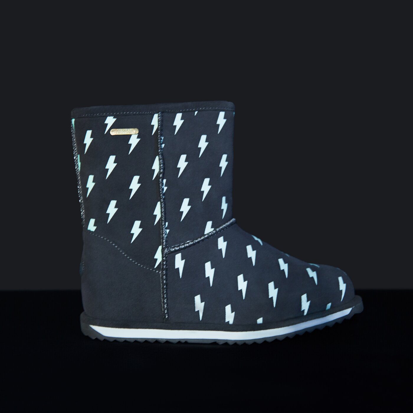 Dziecięce buty za kostkę EMU LIGHTNING BOLT BRUMBY k12102charcoal kolor szary