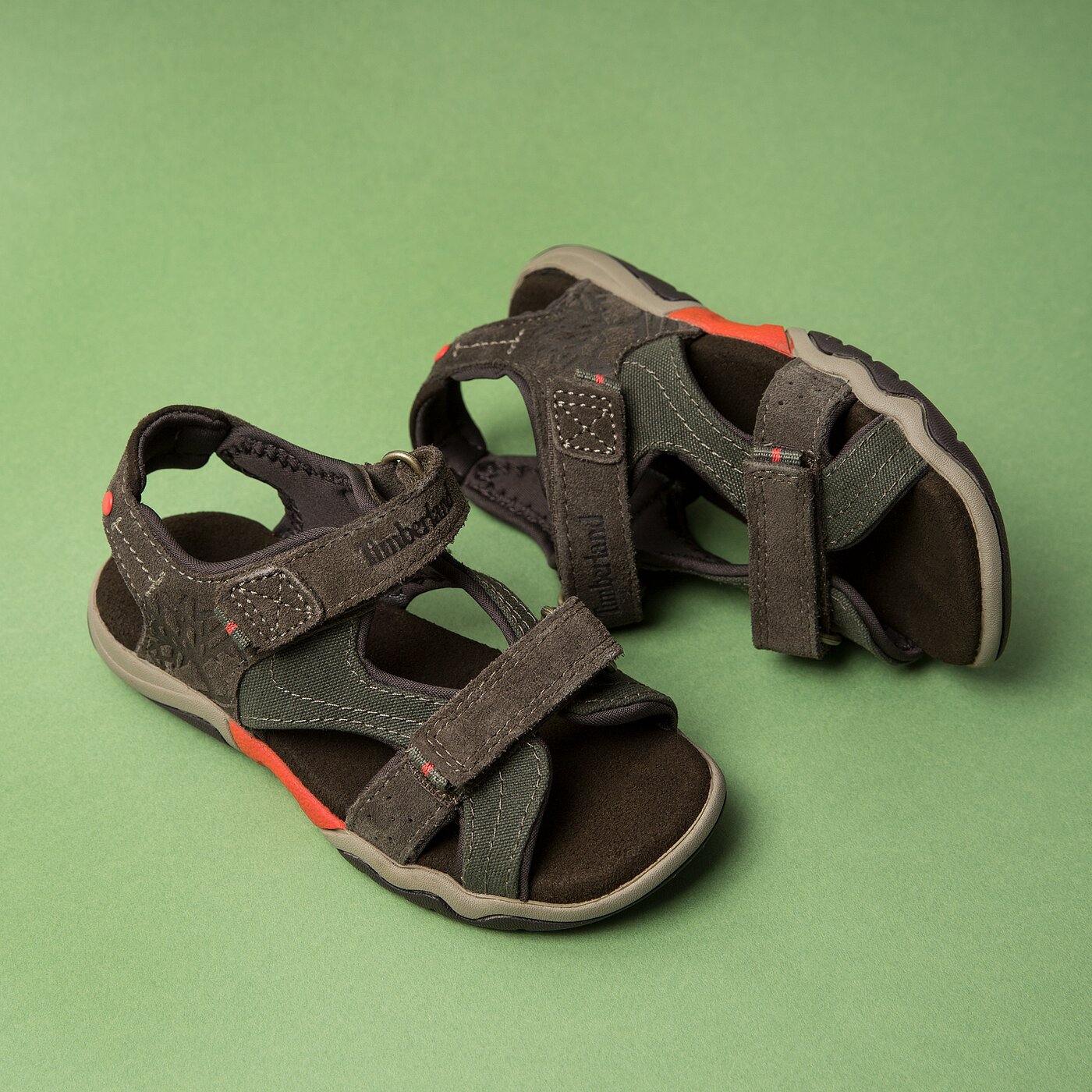 Dziecięce sandały / klapki TIMBERLAND PARK HOPPER L/F 2 STRAP ca1qox kolor khaki