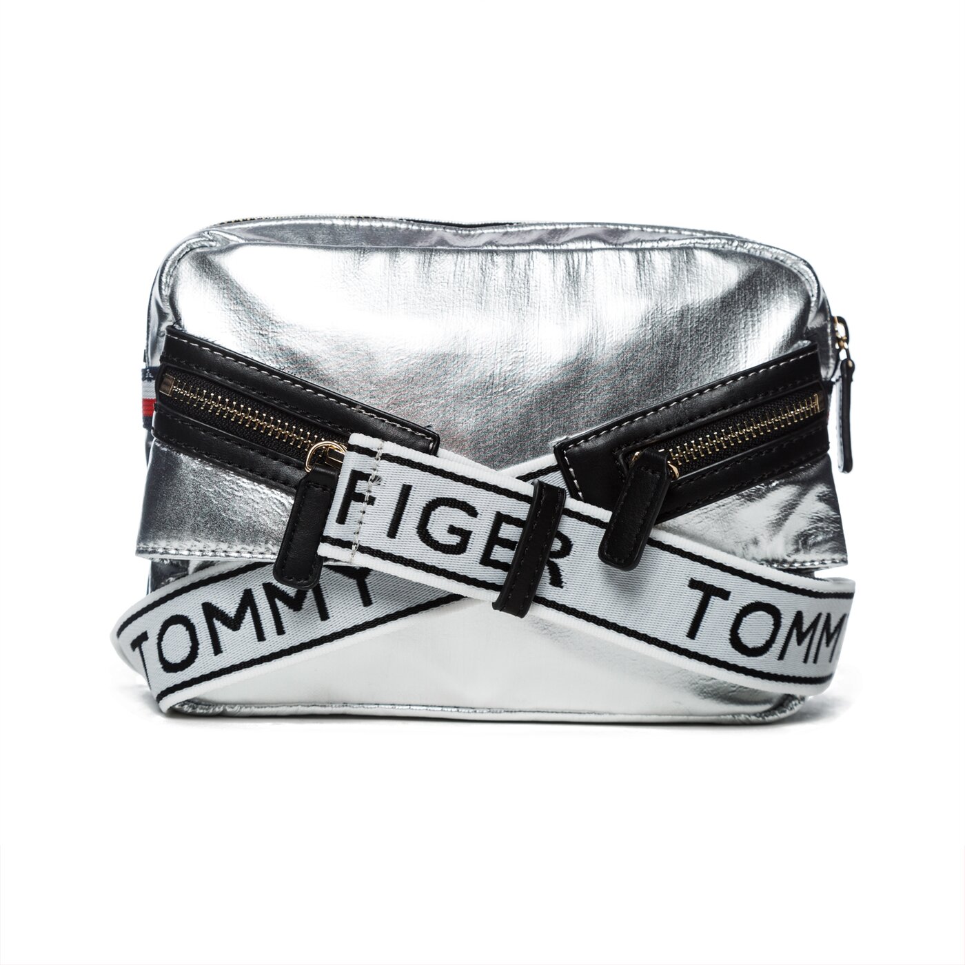 Damska torebka TOMMY HILFIGER TOREBKA EXPLORER BUMBAG MTLC aw0aw05850907 kolor srebrny