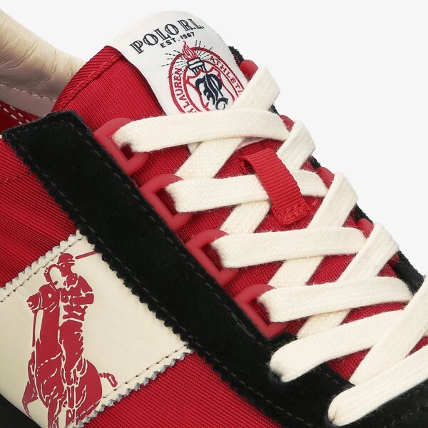 Męskie sneakersy (buty) POLO RL HANFORD LETAHER TRAIN 90 PP 809793816002 kolor czerwony