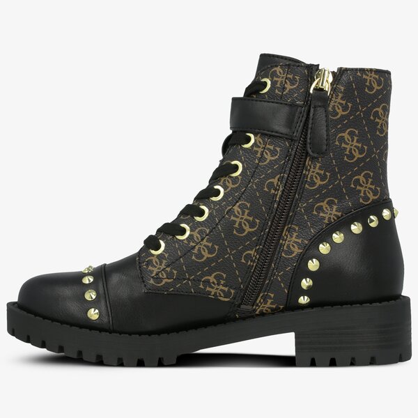 Damskie botki / sztyblety GUESS HALEIGHA fl8hhafal10blkbr kolor czarny