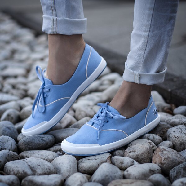 Damskie sneakersy (buty) LACOSTE LANCELLE LACE 3 EYE 216 2 731spw00451k6 kolor niebieski