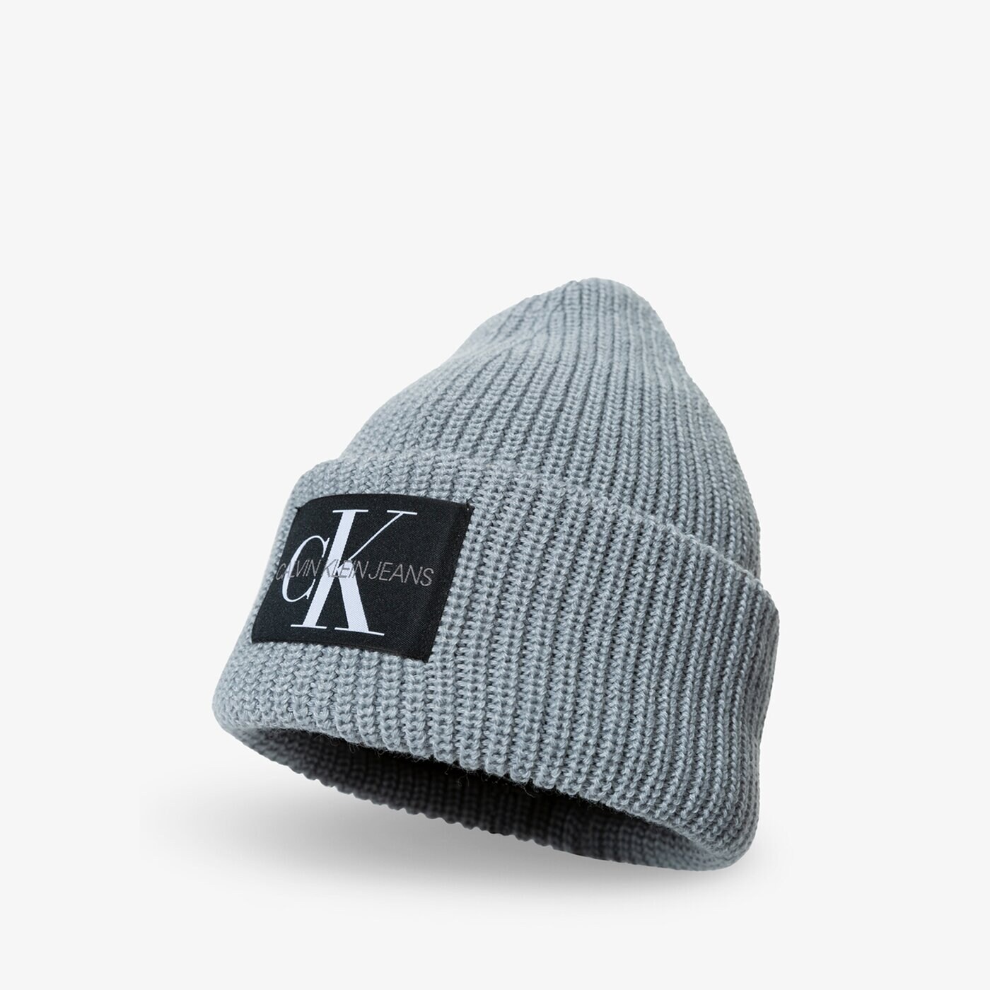 Damska czapka zimowa CALVIN KLEIN CZAPKA MONOGRAM BEANIE k60k607383ps8 kolor szary